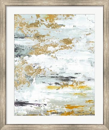 Framed Gold Magic Vertical Abstract II Print