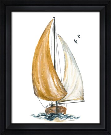 Framed Gold Sail I Print