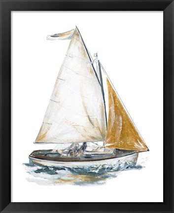 Framed Gold Sail II Print