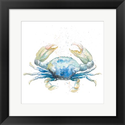 Framed Cangrejo Azul Square Print