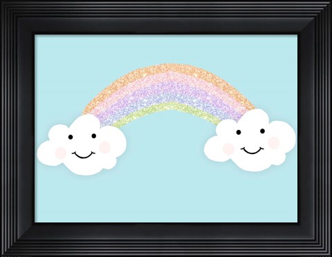 Framed Happy Clouds Print