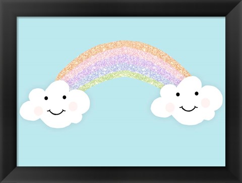 Framed Happy Clouds Print