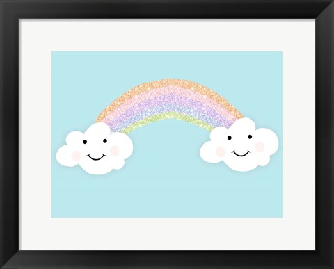 Framed Happy Clouds Print