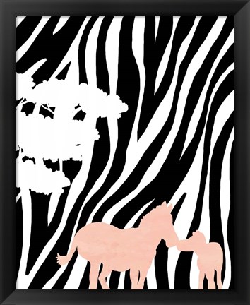 Framed Modern Zebra&#39;s Print