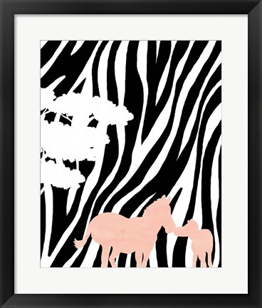 Framed Modern Zebra&#39;s Print