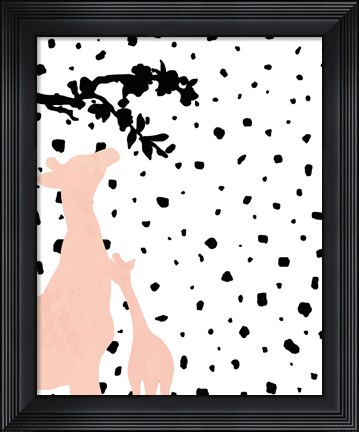 Framed Modern Giraffe Print