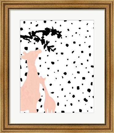 Framed Modern Giraffe Print