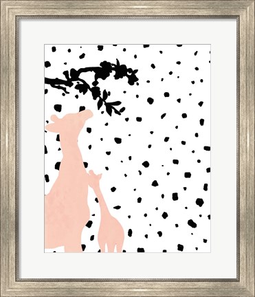 Framed Modern Giraffe Print