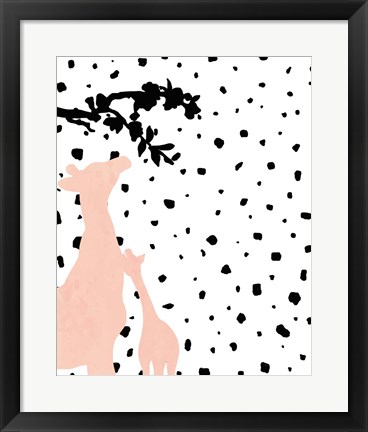 Framed Modern Giraffe Print