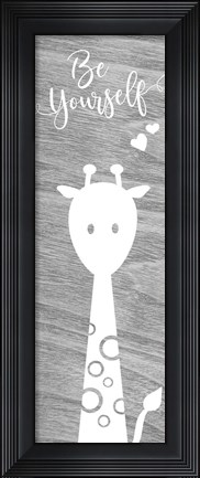 Framed Be Yourself on Gray Print