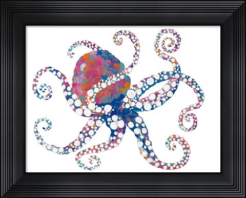 Framed Dotted Octopus I Print