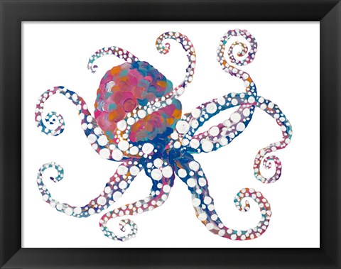 Framed Dotted Octopus I Print