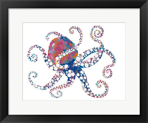 Framed Dotted Octopus I Print