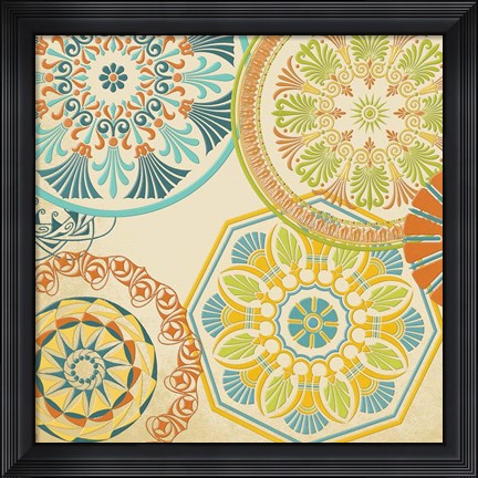 Framed Spirographics Square II Print