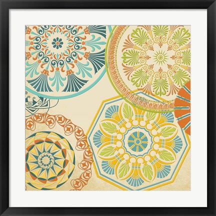 Framed Spirographics Square II Print