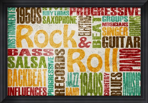 Framed Rock &amp; Roll Print