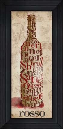Framed Type of Wine I Print