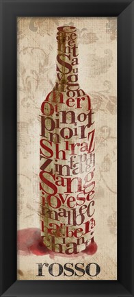 Framed Type of Wine I Print