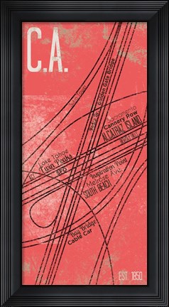 Framed CA Grid Panel Print