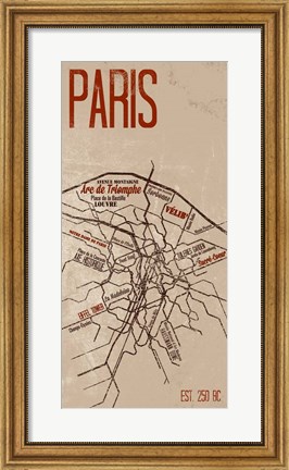 Framed Paris Grid Panel Print