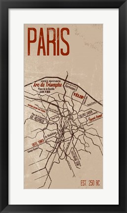 Framed Paris Grid Panel Print