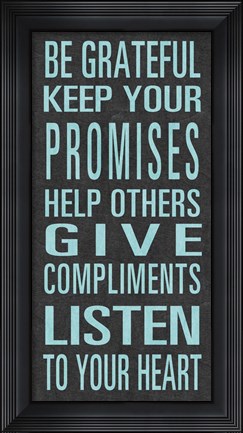 Framed Be Grateful Print