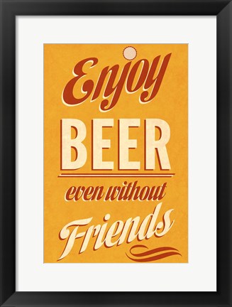 Framed Enjoy Beer Print