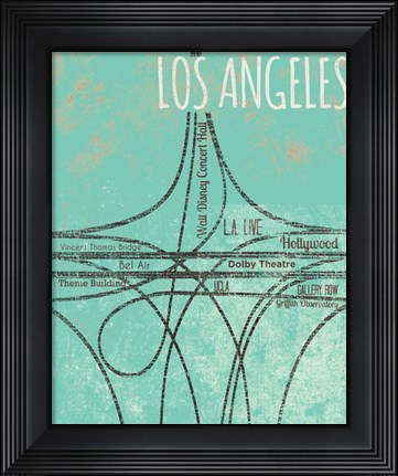 Framed LA Roads Print
