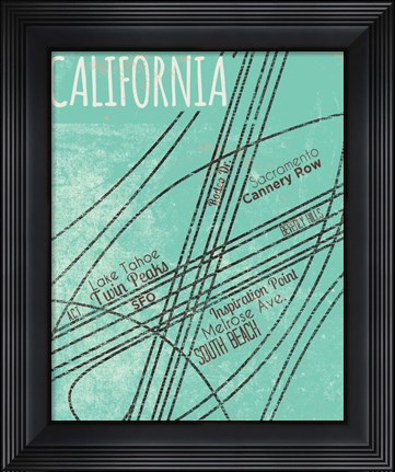 Framed California Roads Print