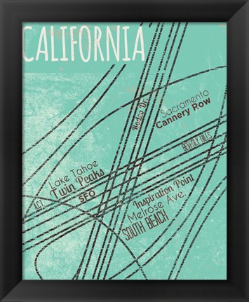 Framed California Roads Print