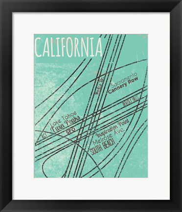 Framed California Roads Print