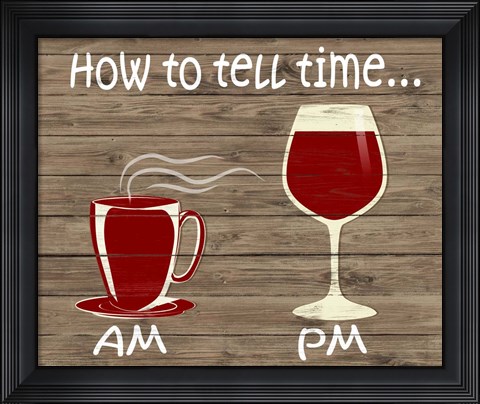 Framed How to Tell Time Print