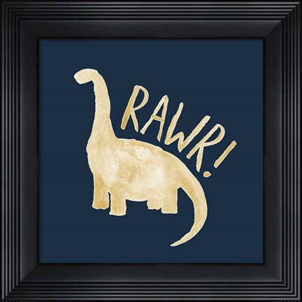 Framed Dinosaur RAWR Print