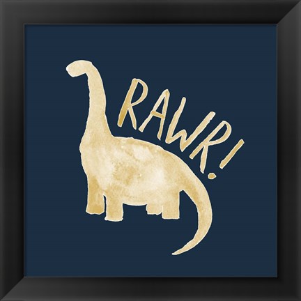 Framed Dinosaur RAWR Print