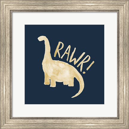 Framed Dinosaur RAWR Print