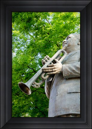Framed Beale Street Statue of WC Handy, Memphis Print