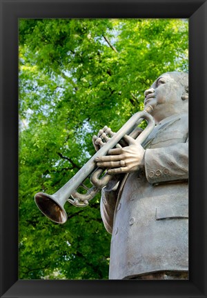 Framed Beale Street Statue of WC Handy, Memphis Print