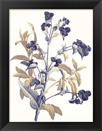 Framed Indigo Flowers Print