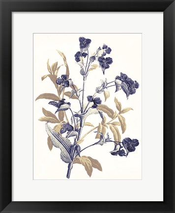 Framed Indigo Flowers Print