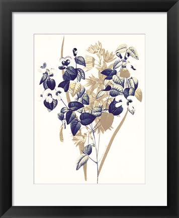 Framed Indigo Flowers Four Print