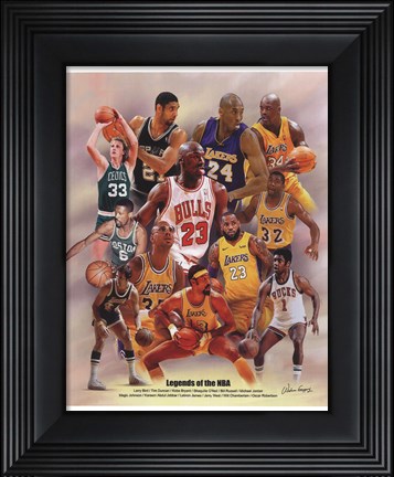 Framed Legends of the NBA Print