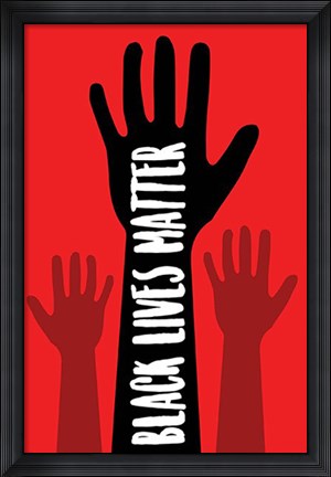 Framed Black Lives Matter (red) Print