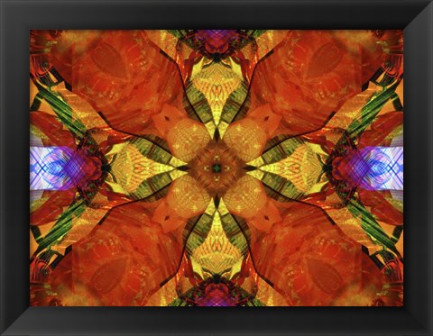 Framed Colorful Kaleidoscope 10 Print