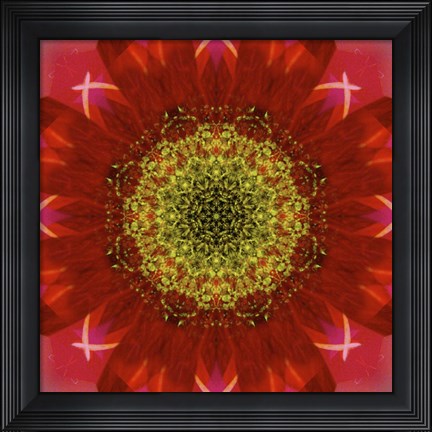 Framed Colorful Kaleidoscope 7 Print