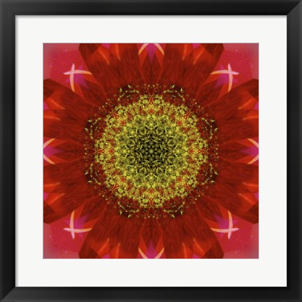 Framed Colorful Kaleidoscope 7 Print