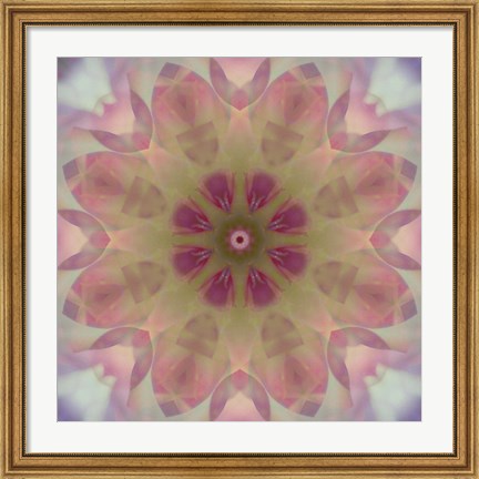 Framed Colorful Kaleidoscope 8 Print
