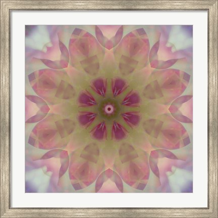 Framed Colorful Kaleidoscope 8 Print