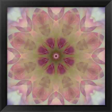 Framed Colorful Kaleidoscope 8 Print