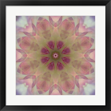 Framed Colorful Kaleidoscope 8 Print