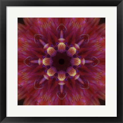 Framed Colorful Kaleidoscope 14 Print